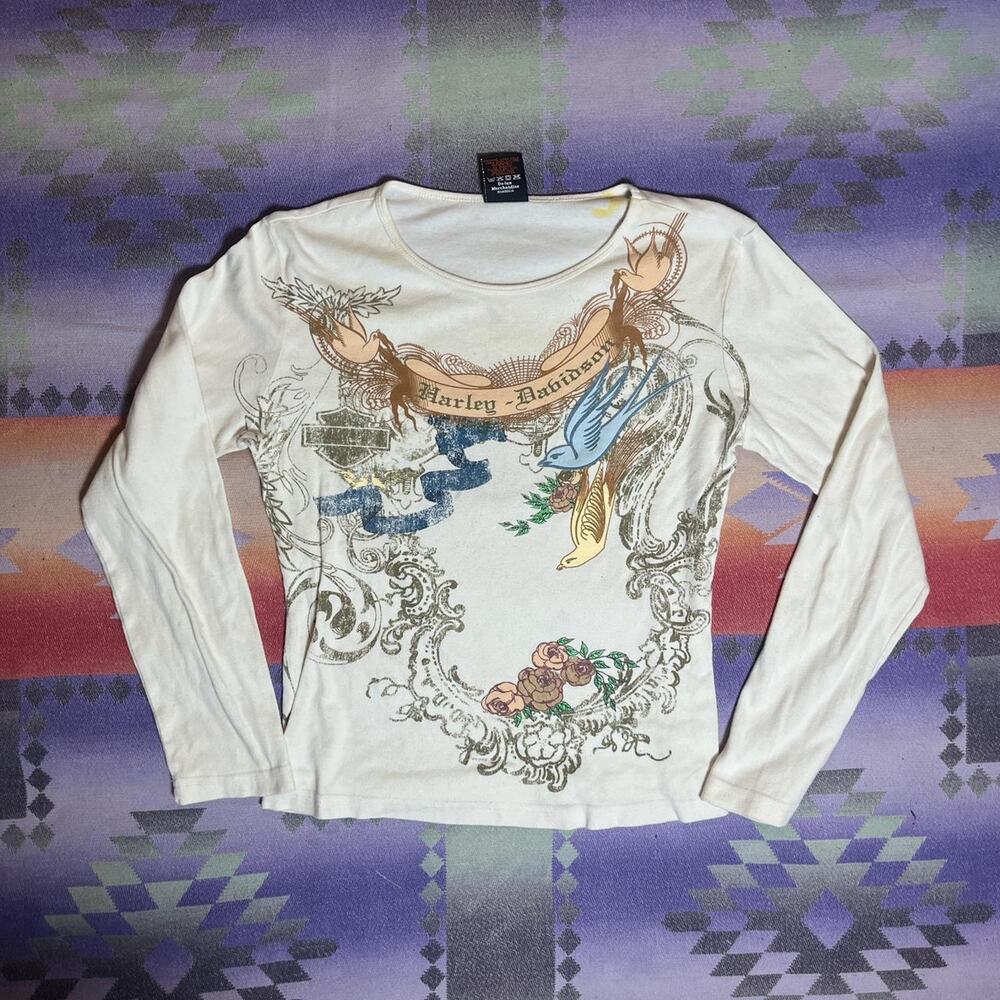 Harley davidson women’s y2k long sleeve shirt